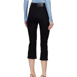 Mugler spiral cropped jeans